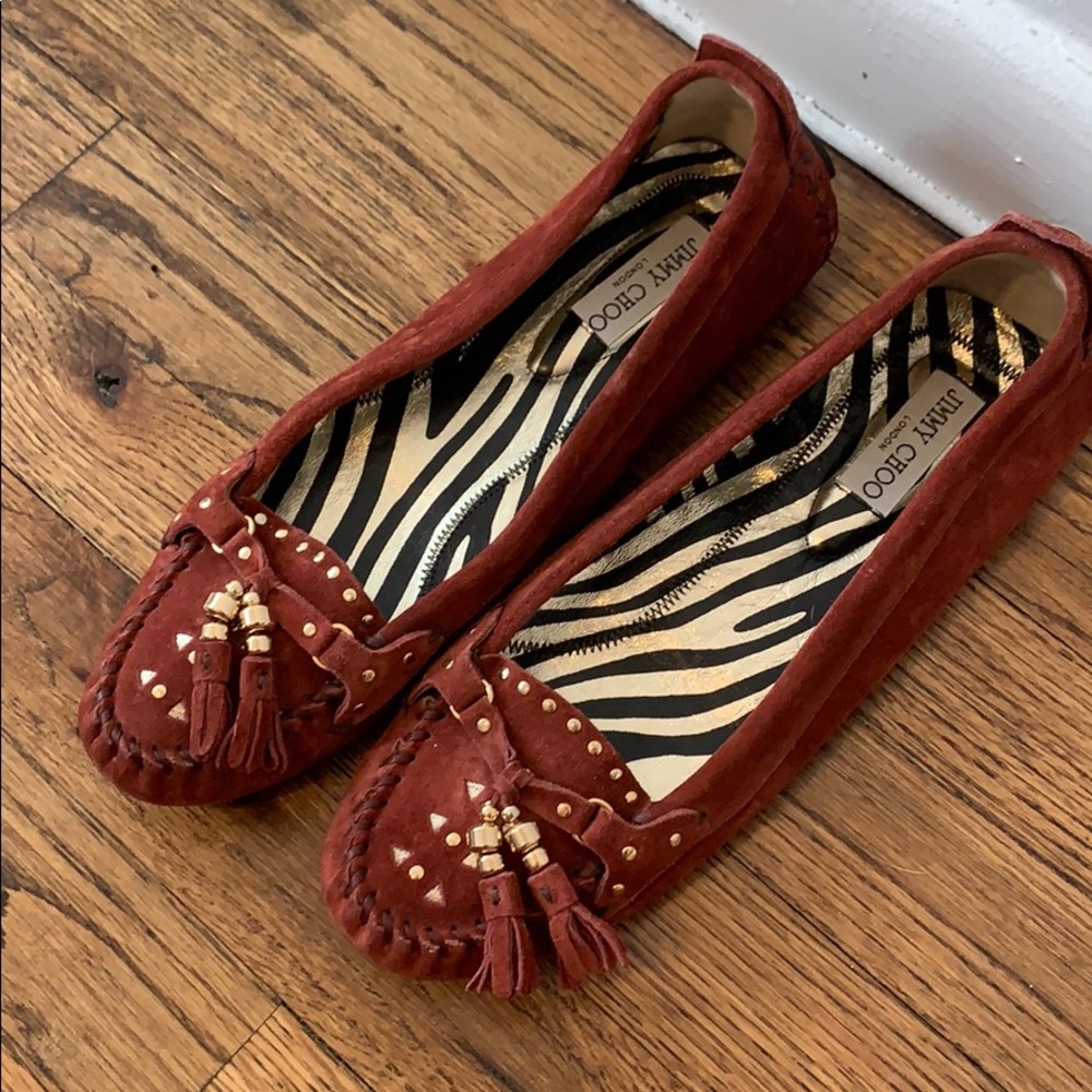 Never worn new Jimmy Choo moccasins suede 42